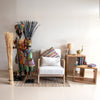 SILLÓN 65×78×77 CM — MADERA Y ALGODÓN