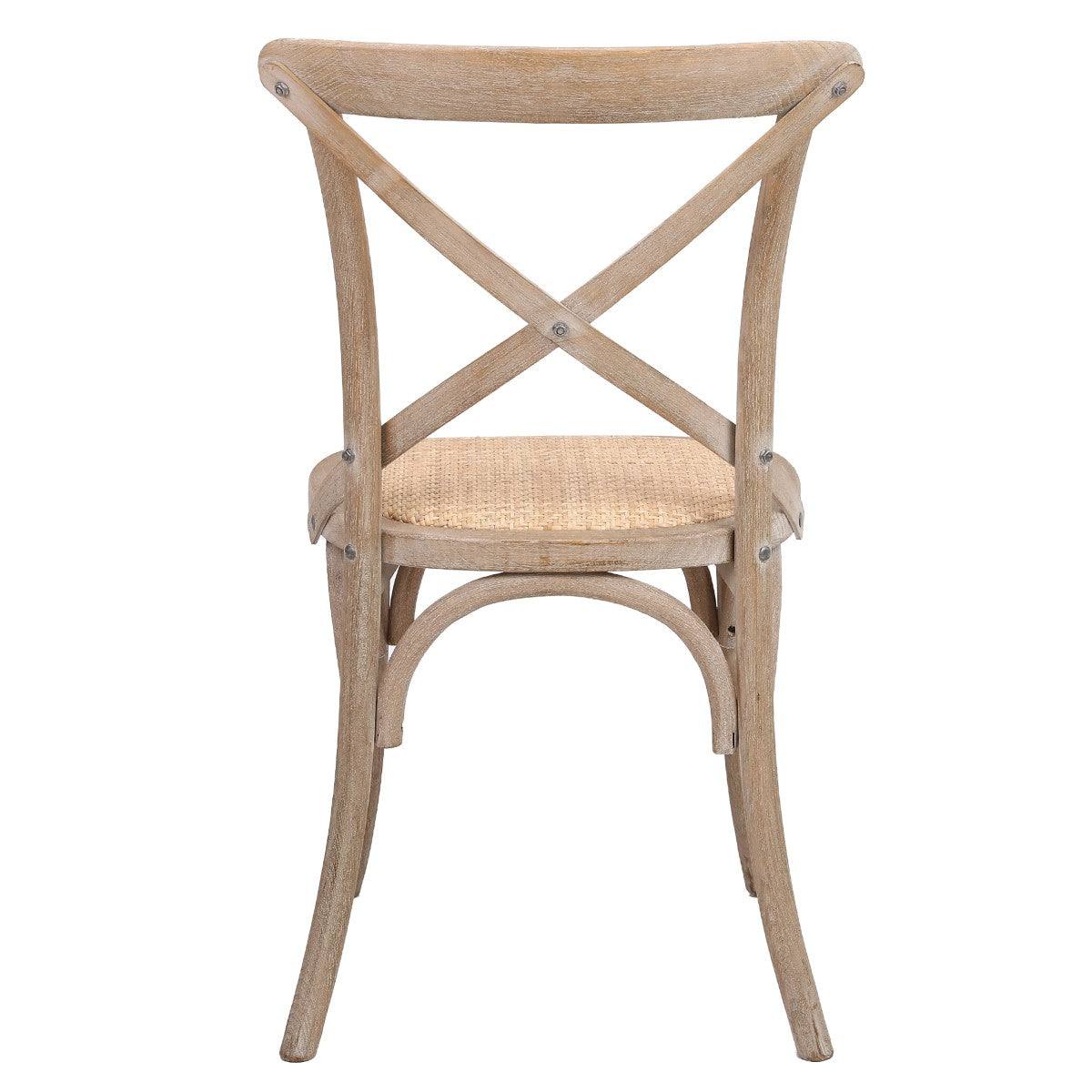SILLA DE MADERA Y RATTAN 49×47×89 CM — ESTILO ARTISAN