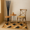 SILLA DE MADERA Y RATTAN 49×47×89 CM — ESTILO ARTISAN