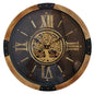RELOJ DE PARED INDUSTRIAL ENGRANAJE 50 CM — MDF / METAL