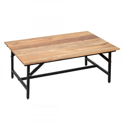 MESA AUXILIAR DE MADERA DE ACACIA 90×61×36,5 CM — FUNCIONAL Y ELEGANTE