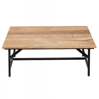 MESA AUXILIAR DE MADERA DE ACACIA 90×61×36,5 CM — FUNCIONAL Y ELEGANTE