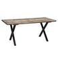 MESA 180×76 CM — METAL Y MADERA
