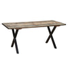 MESA 180×76 CM — METAL Y MADERA