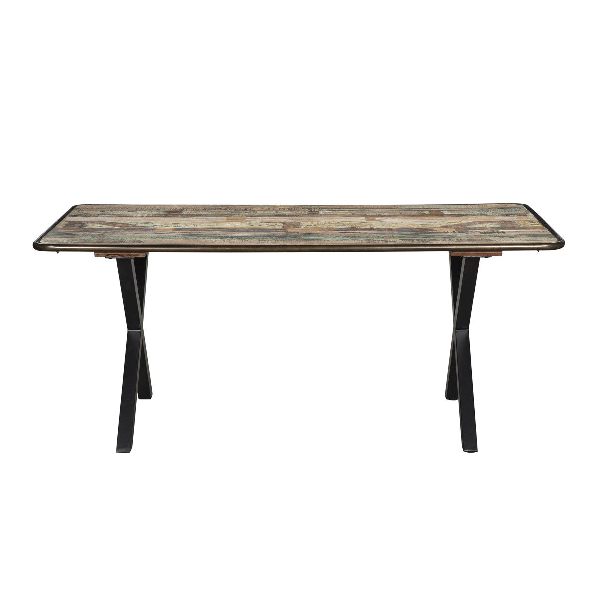 MESA 180×76 CM — METAL Y MADERA