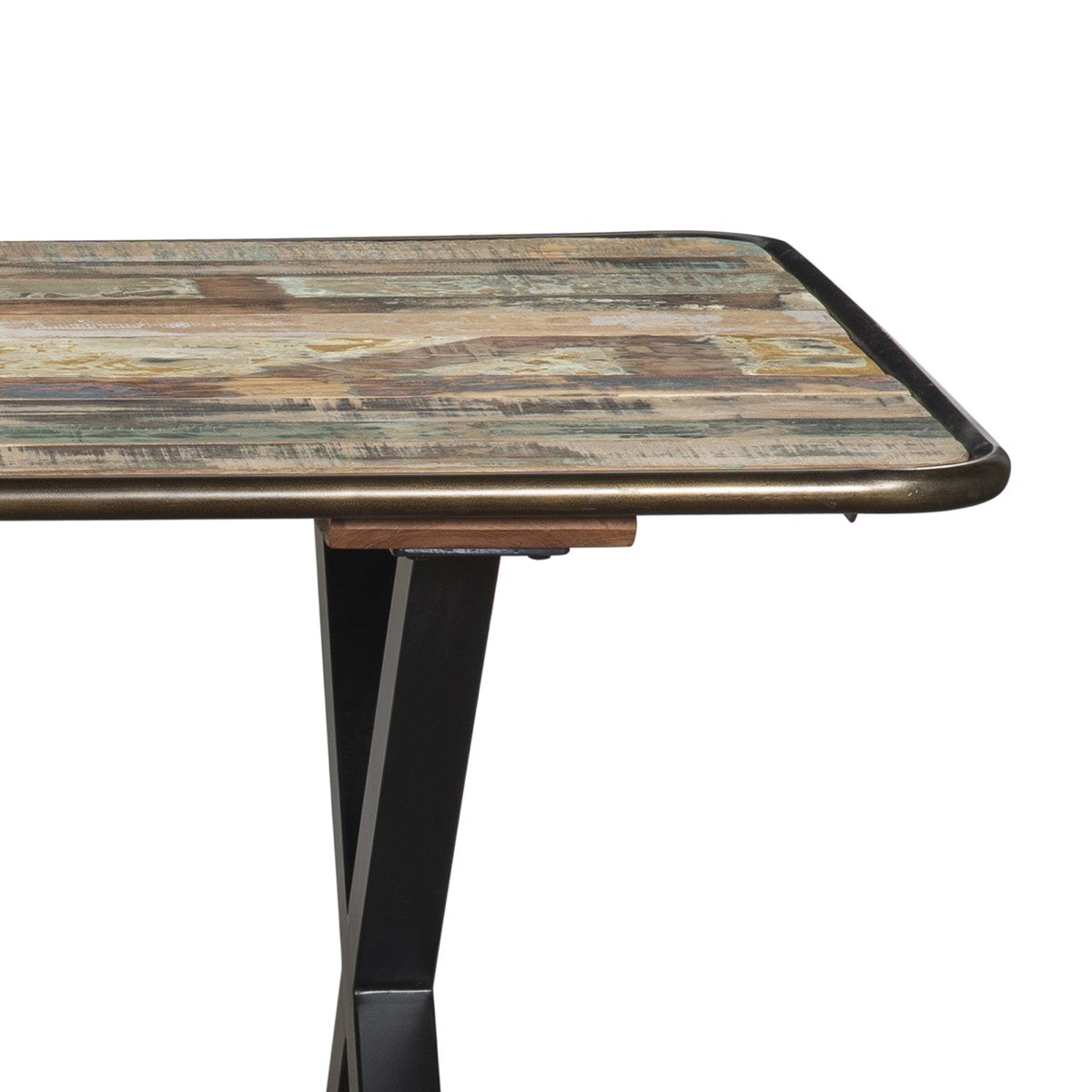 MESA 180×76 CM — METAL Y MADERA