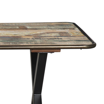 MESA 180×76 CM — METAL Y MADERA
