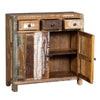 MUEBLE AUXILIAR 3 CAJONES + 2 PUERTAS 80×80 CM — MADERA