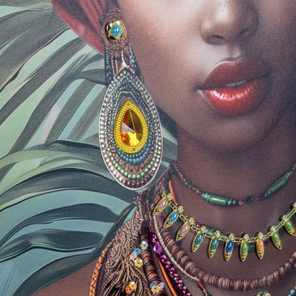CUADRO MUJER AFRICANA 60×60 CM — LIENZO IMPRESO