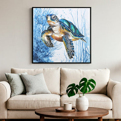 CUADRO TORTUGA 62×62 CM — LIENZO IMPRESO