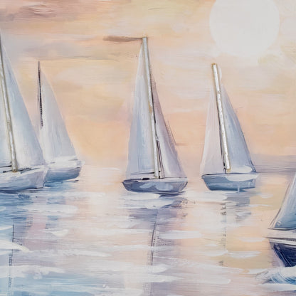 CUADRO BARCOS 60×120 CM — PINTURA