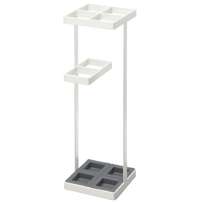 Paragüero 7639 – Blanco – 36×11×11 cm – Acero + Plástico – Japón