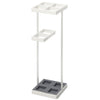 Paragüero 7639 – Blanco – 36×11×11 cm – Acero + Plástico – Japón