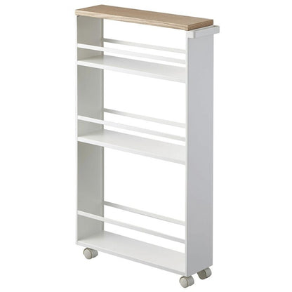 Carro de Cocina 3627 Tower – Blanco 80.5×47.5×13 cm – Acero + Madera