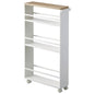 Carro de Cocina 3627 Tower – Blanco 80.5×47.5×13 cm – Acero + Madera