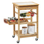Verdulero Bambú R-25776 con Bandeja – 49×81×38 cm – Bambú + Azulejo