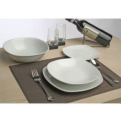 Vajilla Cuadrada Splendor 18 Piezas en Porcelana – 25/21.5/19 cm | Diseño Moderno