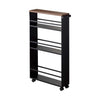 Carro de Cocina 3628 Tower – Negro 80.5×47.5×13 cm – Acero + Madera