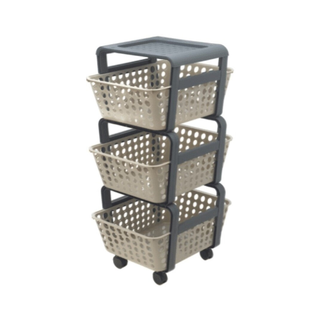 Carro de Organización CMOD – Taupe 75×41.5×29 cm – Plástico