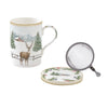Taza Infusión White Forest – 35cl – Porcelana + Inox – Tognana Navidad