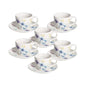 Tazas de Té con Plato Florenne – Set 6 piezas – Tognana Porcelana