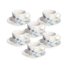 Tazas de Té con Plato Florenne – Set 6 piezas – Tognana Porcelana