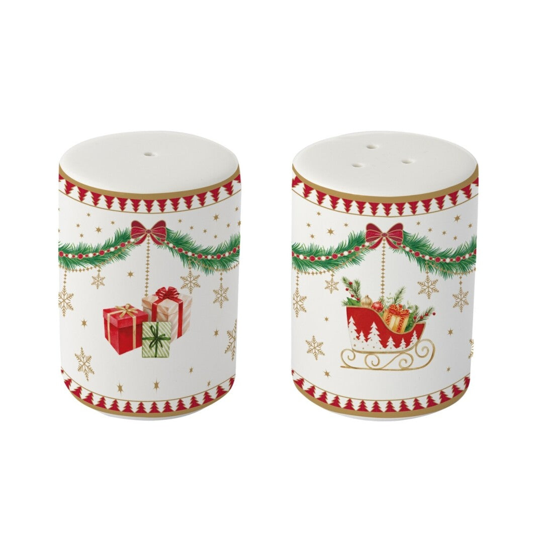 Set Salero + Pimentero Magie Noël – Porcelana – Tognana Navidad