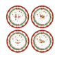 Platos Postre Magie Noël – Set 4 Piezas – 19 cm – Porcelana – Tognana Navidad