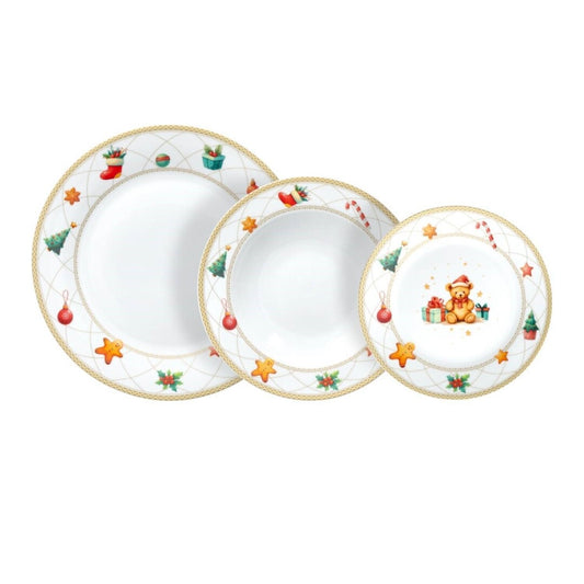 Vajilla Christmas Fairy Tale 18 Piezas – Porcelana – Tognana Diseño Navidad