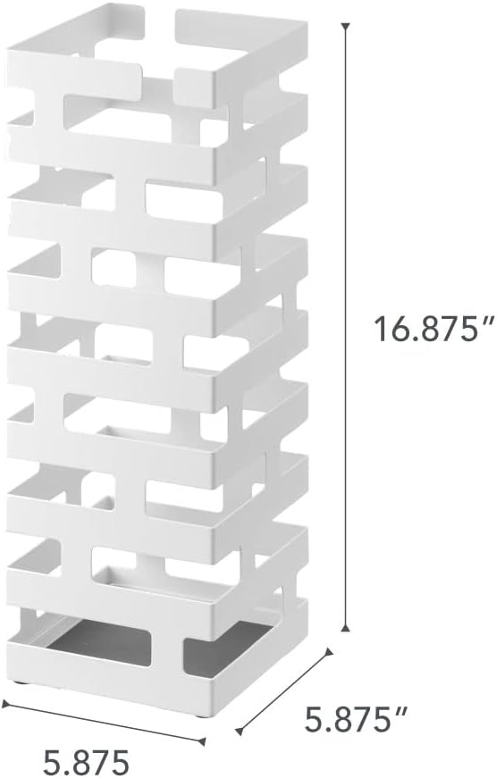 Paraguero Cuadrado 2362 Brick – Blanco 43×15×15 cm – Acero