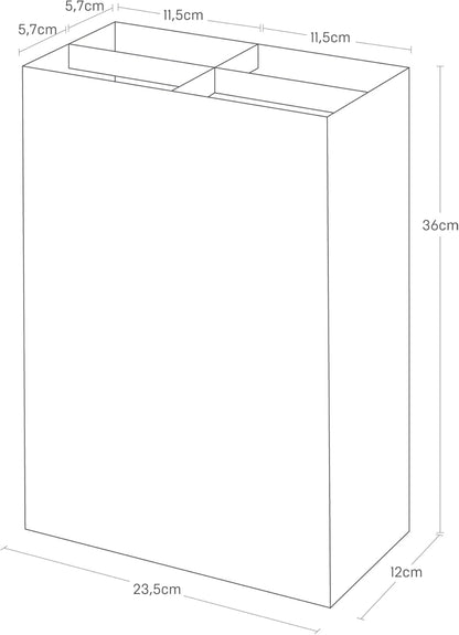 Paragüero R-3451 – Blanco – 36×23.5×12 cm – Acero + Plástico PP