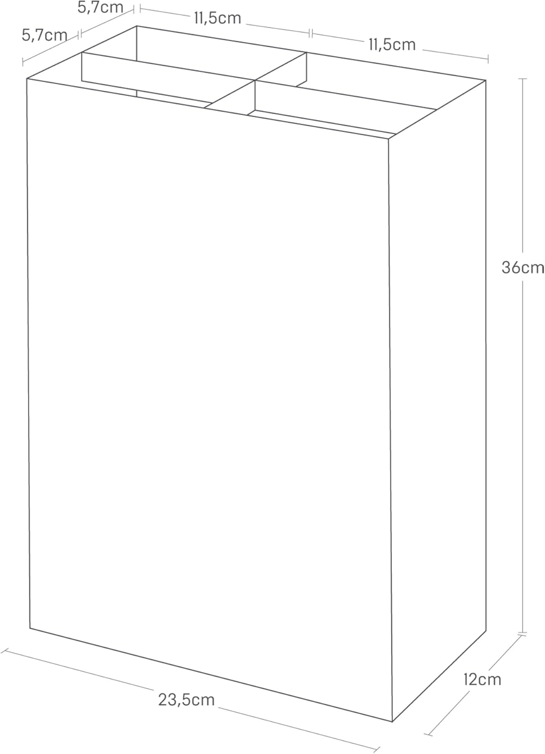 Paragüero R-3452 – Negro – 36×23.5×12 cm – Acero + Plástico PP