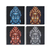 SET DE 4 CUADROS CABEZAS DE BUDA 40X40CM
