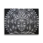 CUADRO BUDA GRIS MANDALA EFECTO BROCADO 30X40CM X 4