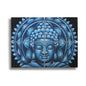 CUADRO BUDA AZUL MANDALA EFECTO BROCADO 30X40CM X 4