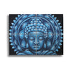 CUADRO BUDA AZUL MANDALA EFECTO BROCADO 30X40CM X 4