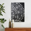 CUADRO MEDIO BUDA MANDALA GRIS 60X80CM