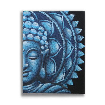CUADRO MEDIO BUDA AZUL 60X80CM