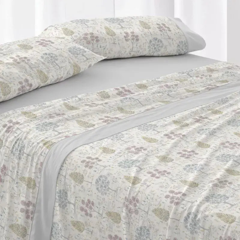 JUEGO DE SABANAS TELA 544 GRIS BURRITO BLANCO 150 cm