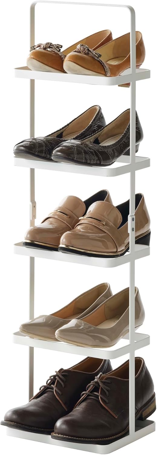Zapatero Estrecho 2478 – Blanco 77.5×22×18 cm – Acero