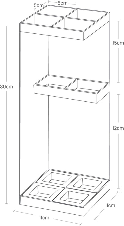 Paragüero Esquina 6719 – Negro 30×11 cm – Acero + Polipropileno