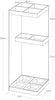 Paragüero Esquina 6719 – Negro 30×11 cm – Acero + Polipropileno