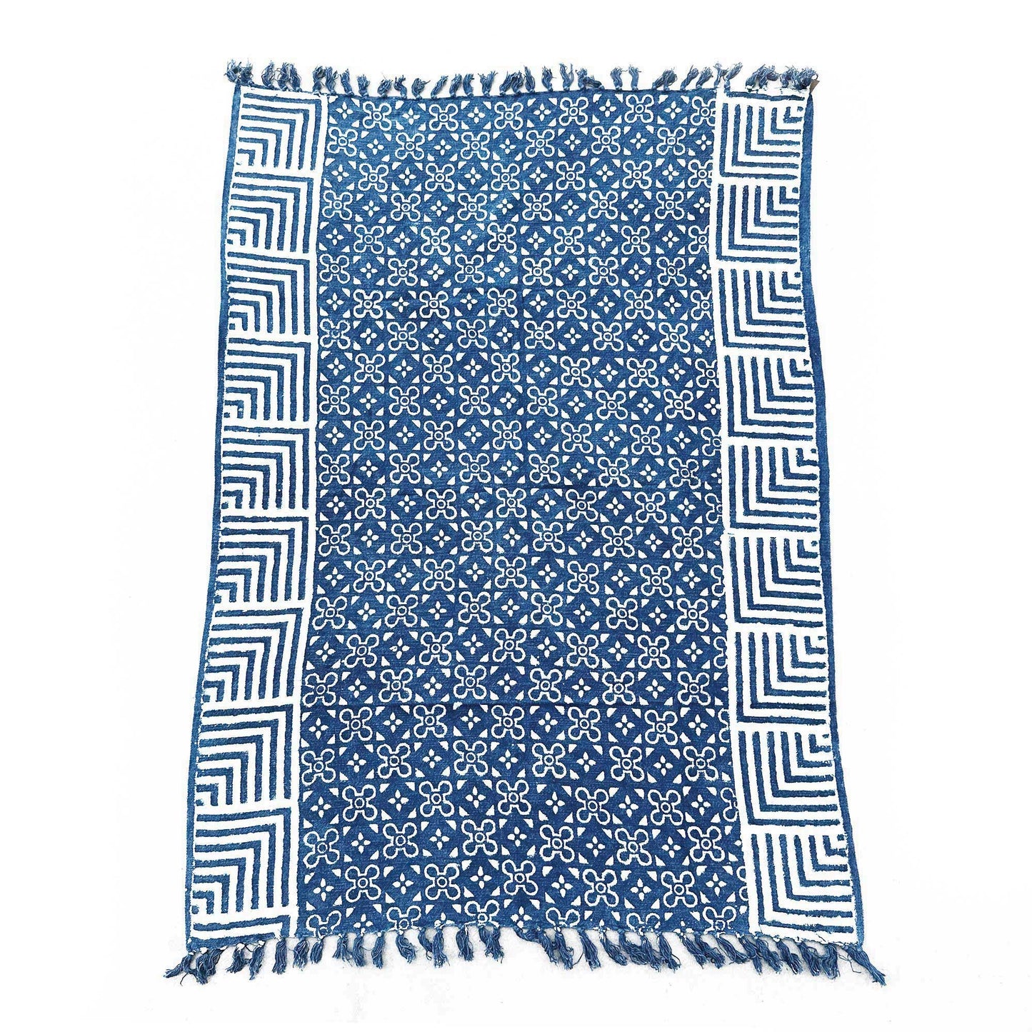 Manta Indigo Hecha a Mano - 170x120cm - Kasba Tiles