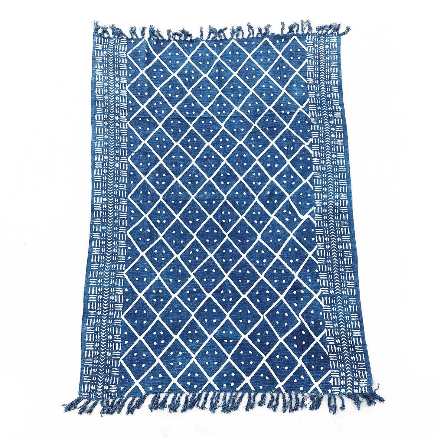 Manta Indigo Hecha a Mano - 170x120cm - Midnight Heerak