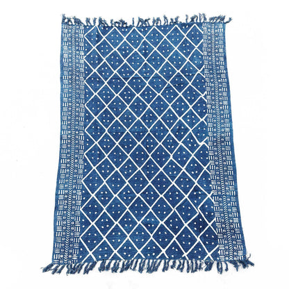 Manta Indigo Hecha a Mano - 170x120cm - Midnight Heerak