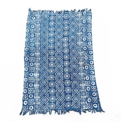 Manta Indigo Hecha a Mano - 170x120cm - Desi Stripes