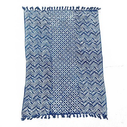 Manta Indigo Hecha a Mano - 170x120cm - Namoona Waves