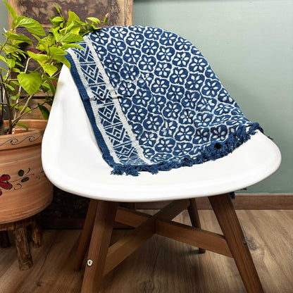 Manta Indigo Hecha a Mano - 170x60cm - Madjid Tiles