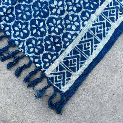 Manta Indigo Hecha a Mano - 170x60cm - Madjid Tiles