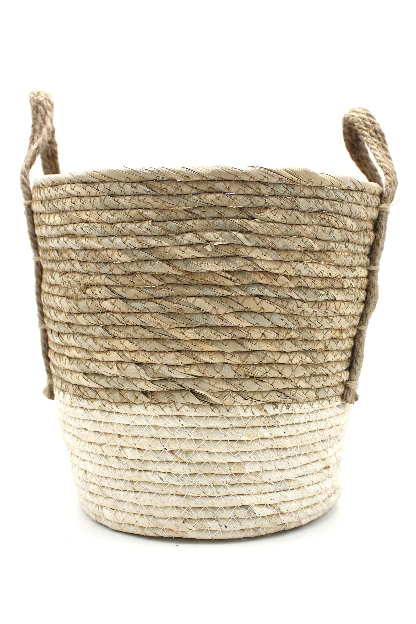 Maceta Red Arenal Blanca 27×25 cm de Mimbre